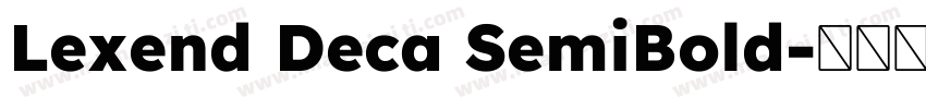 Lexend Deca SemiBold字体转换